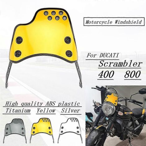 Pare-brise pour moto Ducati Scrambler Urban Street Sixty2, support de pare-brise, pare-soleil argenté