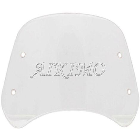 Pare-brise rétro universel 5"-7" pour phare de moto (compatible Harley, Honda, Yamaha) - Visière d'instrumentation transparente uniquement