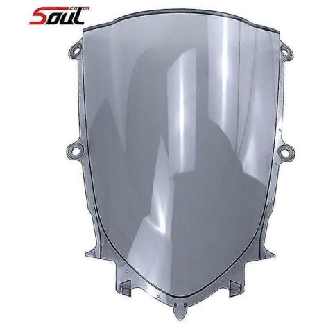 Pare-brise sport moto noir, compatible Yamaha YZF R7 2021-2022, double bulle, fumé