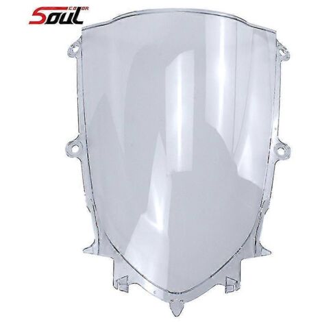 Pare-brise sport moto noir, compatible Yamaha YZF R7 2021-2022, double bulle transparente