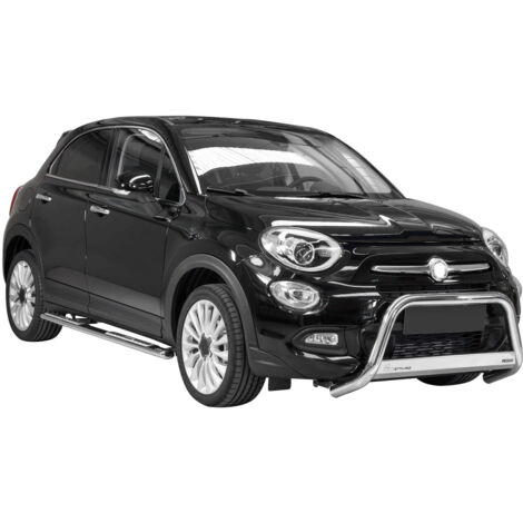 Pare-buffle Avant pour Fiat 500X 2014-2018 63 mm en Acier Gris