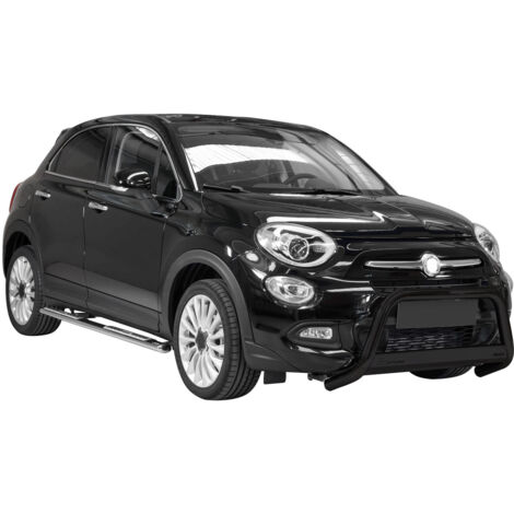 Pare-buffle Avant pour Fiat 500X 2014-2018 63 mm en Acier Noir