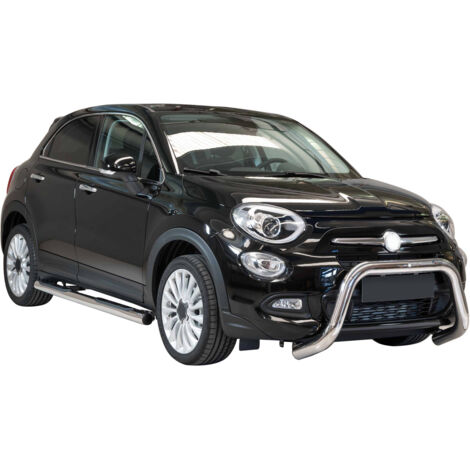 Pare-buffle Avant pour Fiat 500X 2014-2018 76 mm en Acier Gris