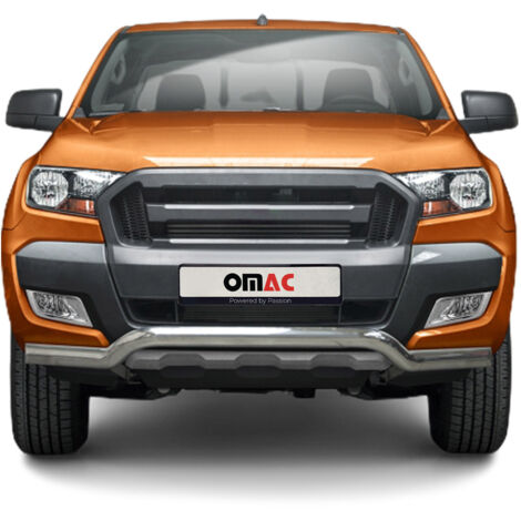 Pare-Buffle Avant Pour Ford Ranger 2015-2016 Acier Inoxydable Argent