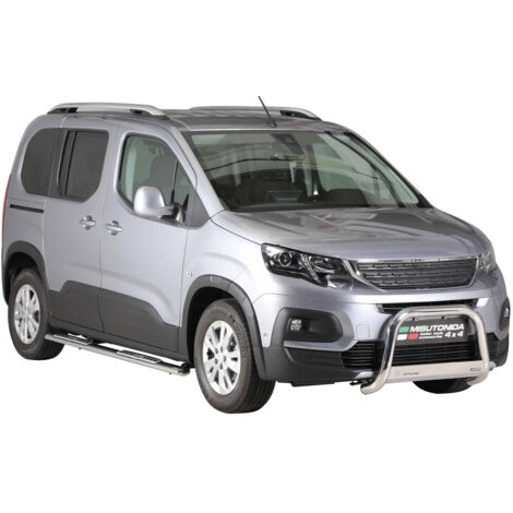 Pare-buffle Avant pour Peugeot Rifter 2018-2021 63 mm en Acier Gris