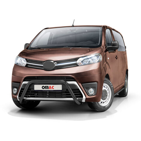 Pare-Buffle Avant Pour Toyota Proace 2016-2026 en Acier Inoxy Noir