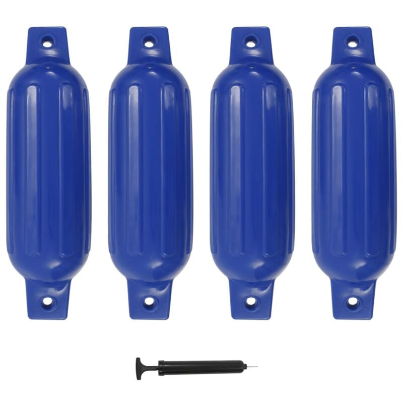 Vidaxl - Pare-choc de bateau 4 pcs bleu 41x11,5 cm pvc