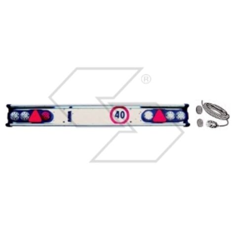 Pare-chocs arrière feux leds remorque agricole longueur 2150 mm