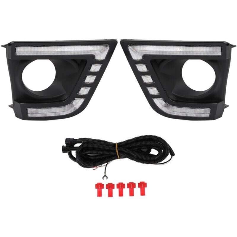 Image of Pare Chocs Avant Avec Feux Led Diurnes 12V Compatible Toyota Corolla 2014 2015 2016
