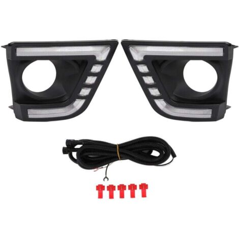 Pare Chocs Avant Avec Feux Led Diurnes 12V Compatible Toyota Corolla 2014 2015 2016