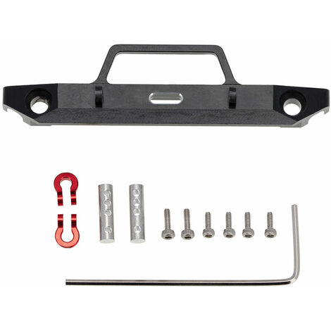 Pare-chocs avant en alliage d'aluminium avec anneau de remorquage, miroir compatible avec Axial Scx24 Axi90081 1/24 Rc Track Upgrade Car Accessories