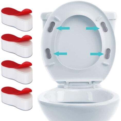 Pare-chocs de siège de toilette pour bidet salle de bain (lot de 4) – 4,5 cm x 2 cm pare-chocs de siège de toilette en caoutchouc super collant