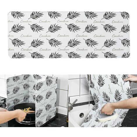 Pare-éclaboussures pliable pour cuisine, protection anti-graisses, blanc