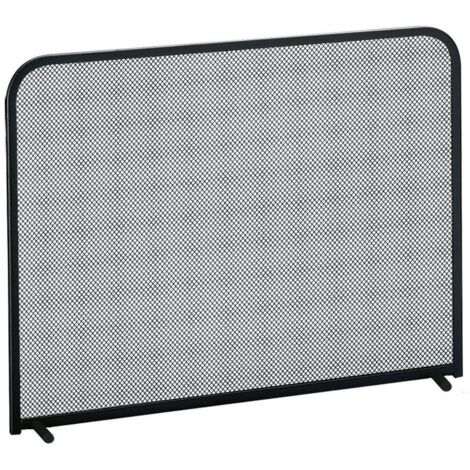 Pare-étincelles acier noir cheminée h.48x65 cm.  Made in Italy