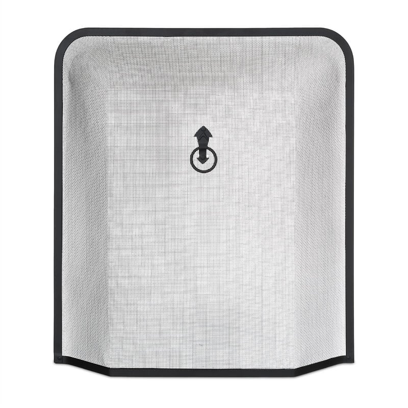 Pare-feu de cheminée, protège contre les étincelles, grille pare-étincelles poêle, HxL: 61x54 cm, métal, noir - Relaxdays