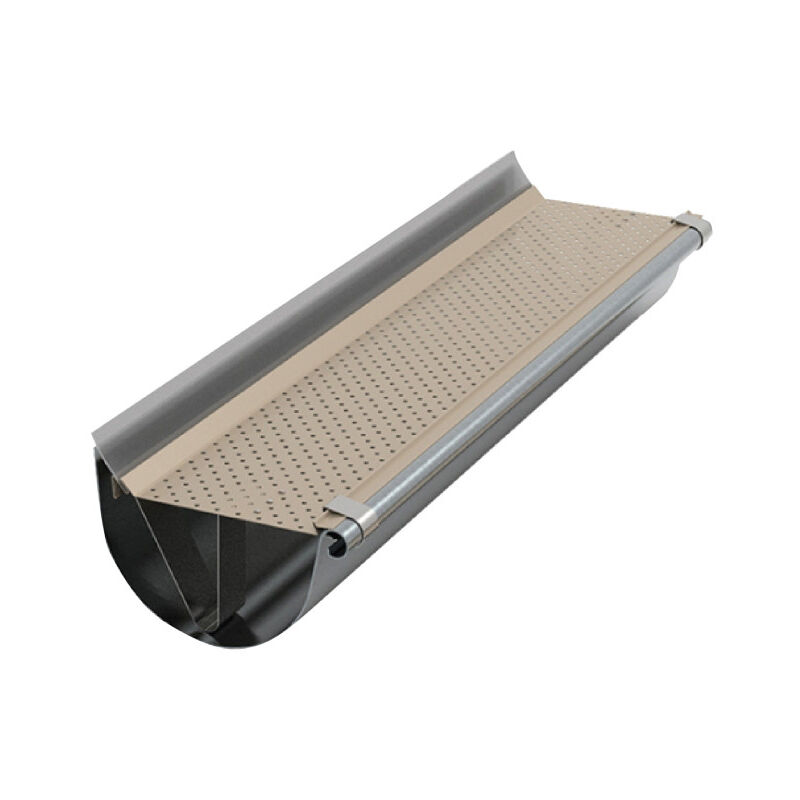 Pare-feuille alu gouttière demi-ronde 33 zinc ou pvc - 2 m Aluhome