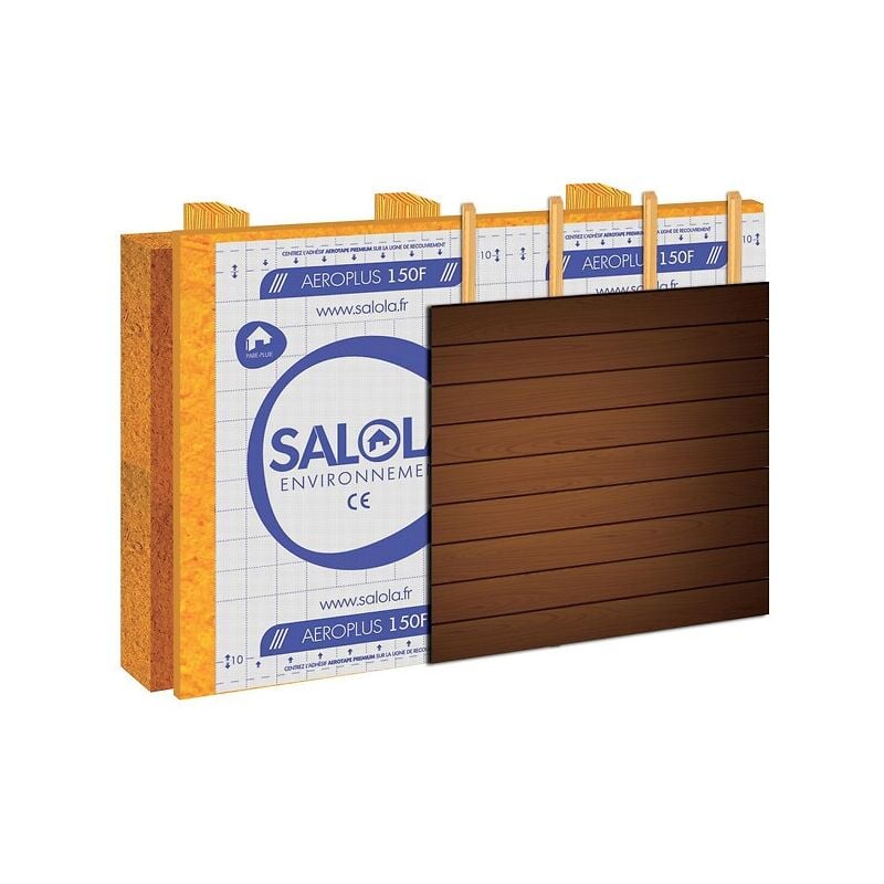 Salola - Pare pluie aeroplus 150F pour bardage à joints fermés 120g/m² rouleau de 50mx1,5m