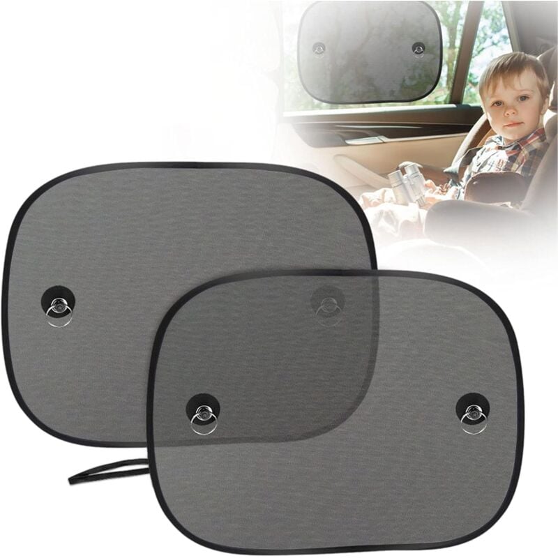 Pare-soleil bébé pour voiture, pare-soleil universel pour fenêtre latérale bébé enfant, 2 pièces pour bébé, enfants, noir Fei Yu
