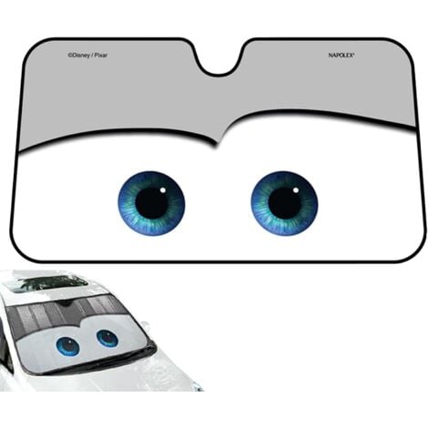 START Pare Soleil Cars, Parasol De Voiture 130 X 70 Cm Mignon Grands Yeux Pare Soleil pour Voiture Pare Brise Pare-Soleil a-vant De Voiture Jolie Visière pour Garder Le Véhicule Au Frais