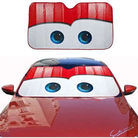 Pare-Soleil Chauffant pour Pare-Brise de Voiture, Protection Solaire pour Vitres de Voiture (Rouge)
