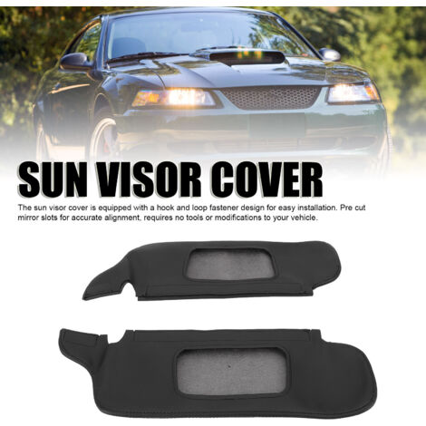 Pare-soleil de protection pour Mustang 1994-2004 - 2 couvercles PU, Noir