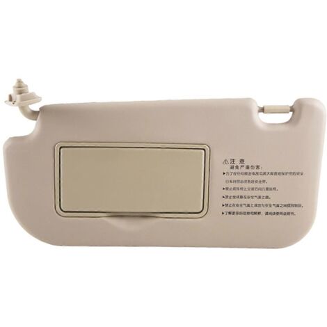 Pare-soleil de voiture avec miroir de courtoisie pour beige --