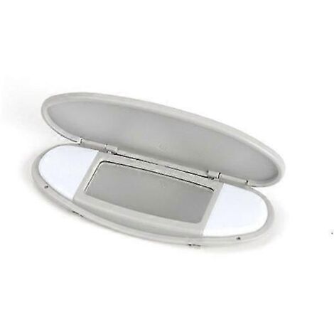Pare-soleil de voiture pour BMW Mini Cooper S One JCW R55 R56 R57 R59 R60 (2007-2014) - Couvercle de miroir de maquillage en verre avec capuchon de lampe  Gris avec capuchon de lampe