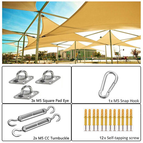 Pare-soleil étanche 420D, Protection solaire, voile d&39ombrage, auvent de Camping, tissu Large pour auvent extérieur, jardin, Patio,Accessory (no sail),5x5x7.1m