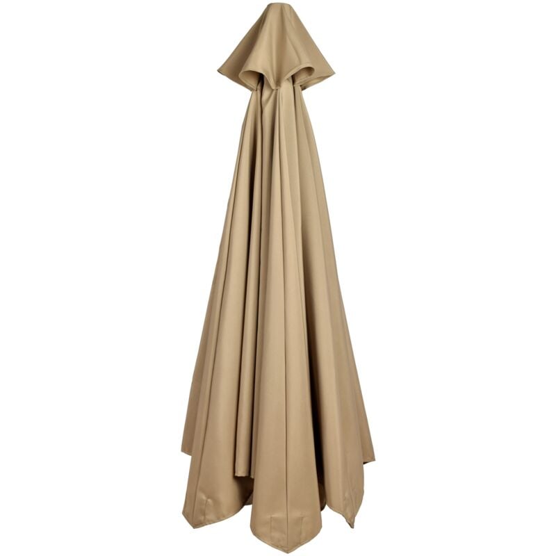 Jeffergarden - Pare-soleil extérieur, imperméable et résistant aux uv, toile de remplacement pour parasol de terrasse, sans armature, tan, pour