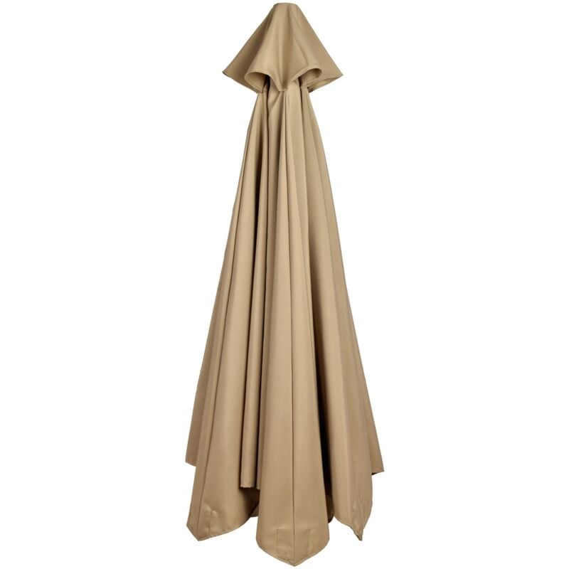 Jeffergarden - Pare-soleil extérieur, imperméable et résistant aux uv, toile de remplacement pour parasol de terrasse, sans armature, tan, pour