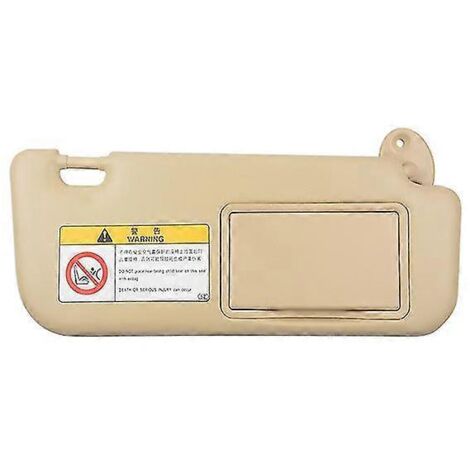 Pare-soleil intérieur avant gauche/droit avec miroir de maquillage pour Toyota Corolla E160 E170 (2014-2017)  Beige (côté droit)