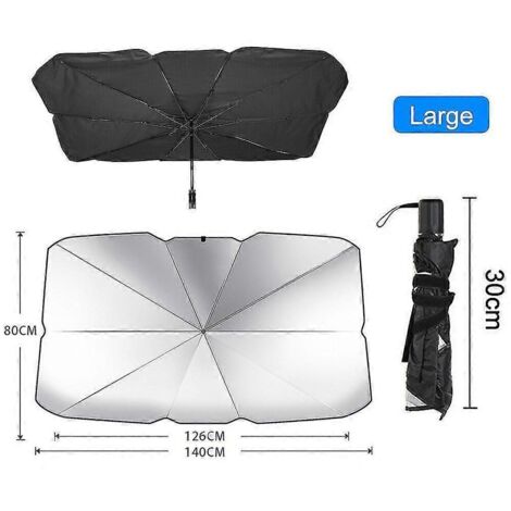 Pare-soleil intérieur de voiture de luxe, protection UV, pare-brise, protection intérieure, parapluie pliant - grand