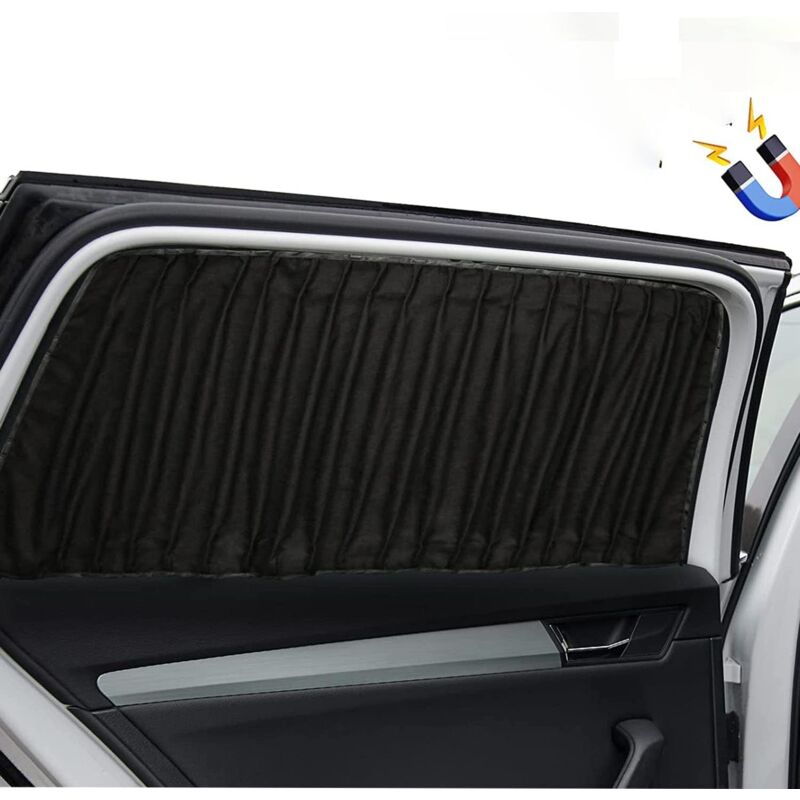 Pare-Soleil pour fenêtre latérale de Voiture ((siège arrière)) - Rideaux rétractables avec Protection UV pour Bloquer la lumière du Soleil, Rideaux