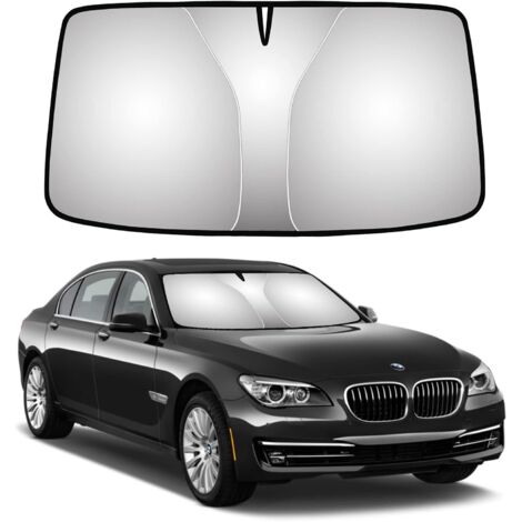 Pare-soleil pour voiture - Bloque les rayons UV Protecteur de pare-soleil, pare-soleil pour garder votre véhicule au frais et sans dommages,convient aux pare-brises de différentes tailles (L)