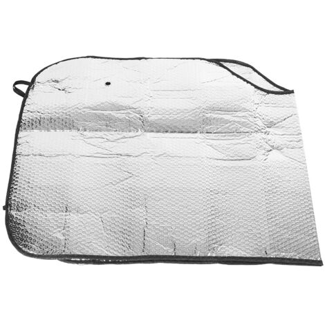 Pare-soleil universel grand argenté pour pare-brise voiture, protection thermique réfléchissante