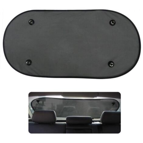 Pare Soleil Vitre Lunette Arriere Voiture Repliable Noir a Ventouse 50 x 100 cm - 366