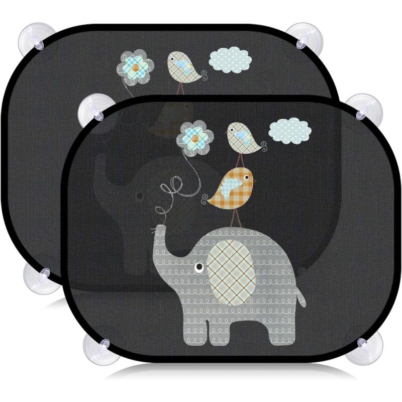 Pare Soleil Voiture Bébé 2 Pièces, Pare-Soleil Fenêtre de Voiture Enfant,Protection Solaire à 98% Contre UV,Universelle Pare Soleil Voiture avec