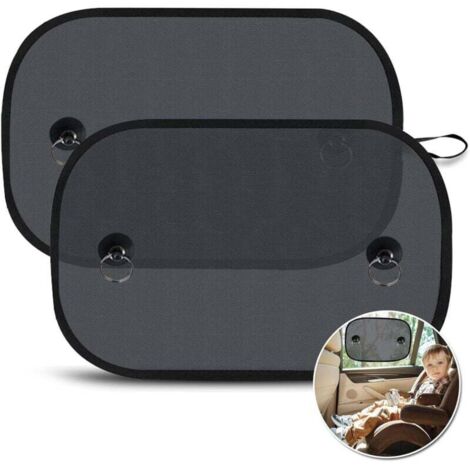 Pare Soleil Voiture Bébé, Pare-Soleil Fenêtre de Voiture pour Enfant, Filet De Protection Solaire pour Voiture, Protection UV/Chaleur, Sac de Rangement fourni, 50 x 30cm (2 pièces)