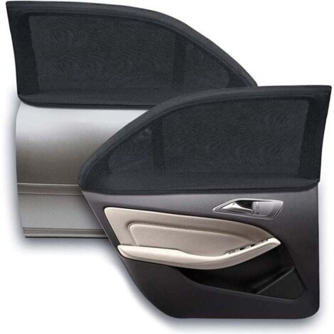 Pare-Soleil Voiture Bébé,2 Pièces Chaussette Voiture Soleil par Bloquer Les Rayons UV par Protege Soleil Voiture Arrière Enfants et Animaux (Noir) (XL)