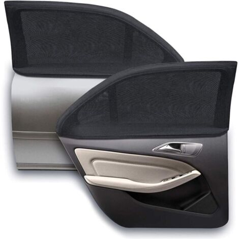 Pare-Soleil Voiture Bébé,2 Pièces Chaussette Voiture Soleil par Bloquer Les Rayons UV par Protege Soleil Voiture Arrière Enfants et Animaux (Noir) (XL)