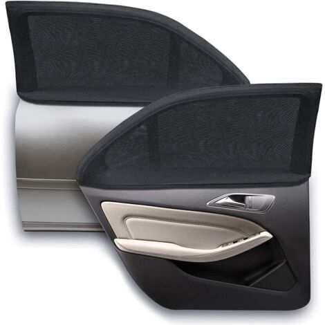 Pare-Soleil Voiture Bébé,2 Pièces Chaussette Voiture Soleil par Bloquer Les Rayons UV par Protege Soleil Voiture Arrière Enfants et Animaux (Noir) (XL)