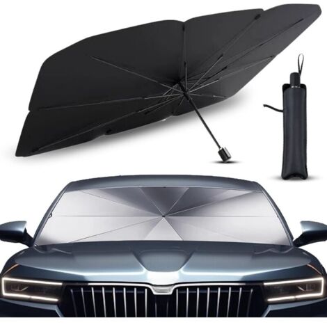 Pare Soleil Voiture Pare Brise Avant,Parapluie Soleil SUV et Camion Pare-soleils pour Pare-Brise Avant Auto résistant aux UV avec axe Rotatif à 360° et revêtement en Titane