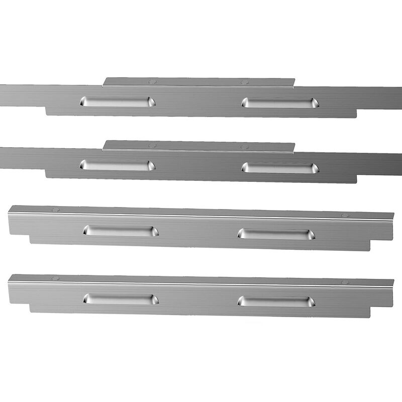 Jusch - Pare-vent pour brûleur latéral pour bbq, acier inoxydable, argent