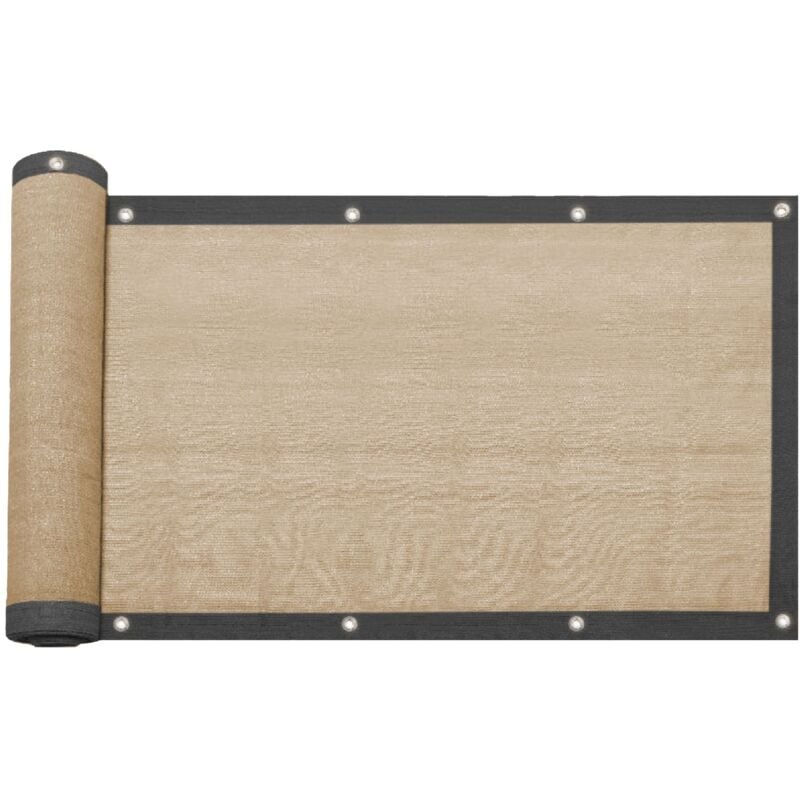 Mobili Rebecca - Pare-vent Rebecca Mobili Celtis 200x1000 Polyéthylène Hdpe Aluminium Beige Noir