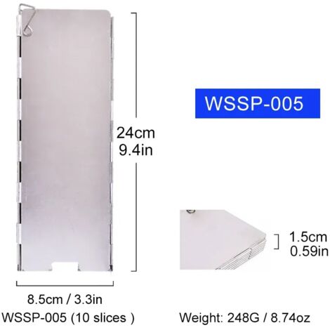 Pare-vent Widesea pour réchaud de camping, en aluminium, pliable et amovible, pour réchaud à gaz portable, idéal pour les pique-niques en extérieur. Boîte de rangement pour réchauds de cuisine portabl