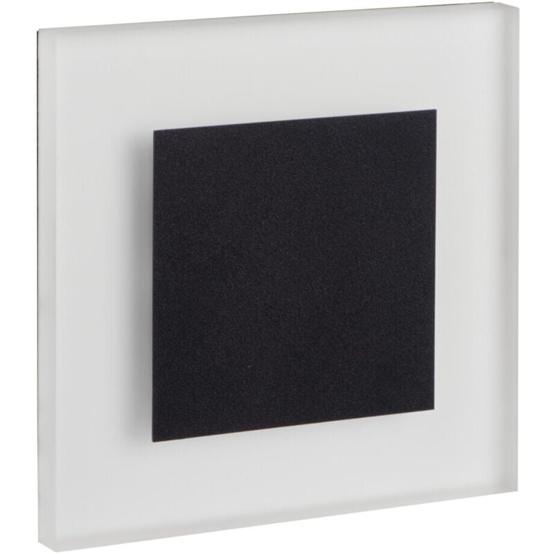 Escalera de luminaria led - Muro receso - cuadrado negro - 3000K Kanlux apus