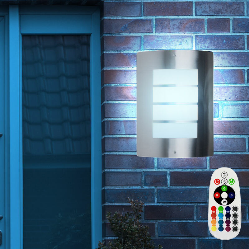 

Lámpara de pared de la casa propiedad de jardín iluminación exterior cambio de color en el conjunto que incluye bombillas LED RGB