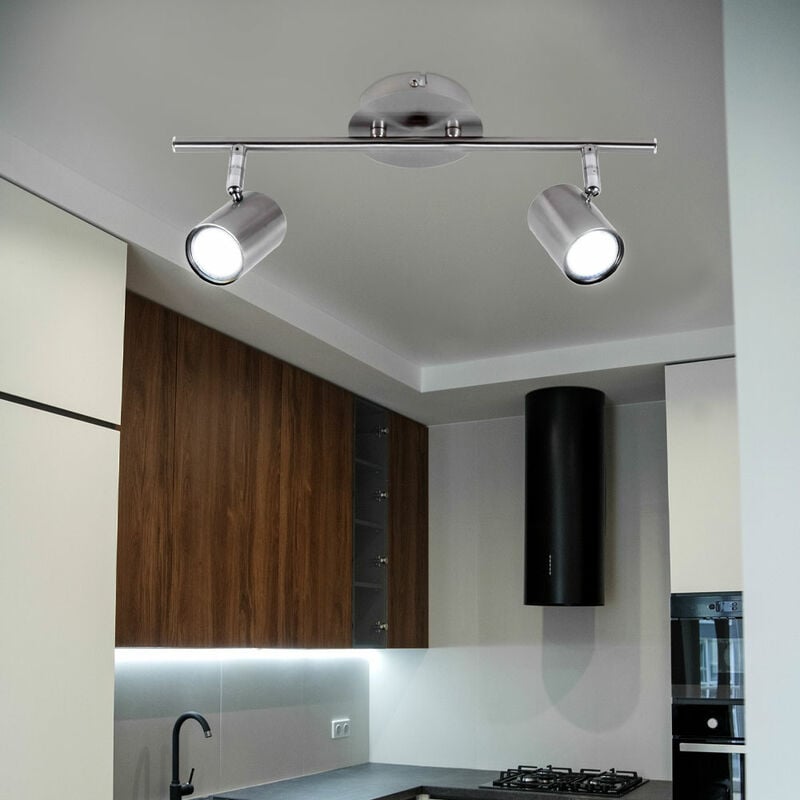 

Aplique y plafón LED de 6 vatios plateado luces para habitaciones de invitados direct 11942-55 Tarik