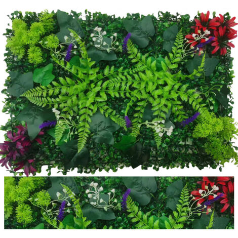 Pared de Plantas Artificiales 40×60 cm – 4 Paneles Interconectados para Decoración Interior y Exterior, Jardines y Tiendas