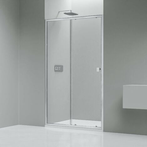 Pared puerta para ducha frontal - cristal auténtico transparente NANO EX505 - altura 195 cm - medida a elegir:1000mm